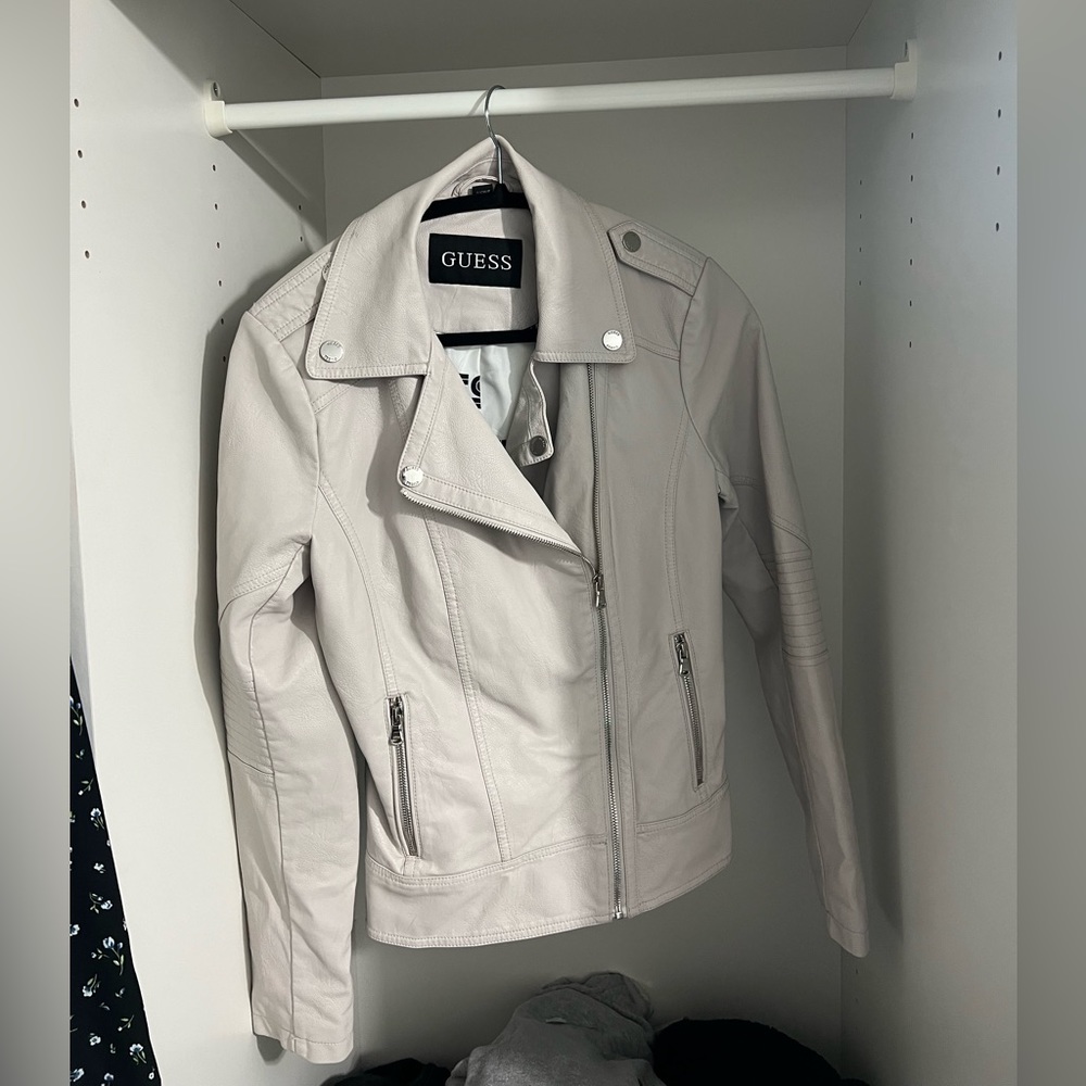 Guess leather coat size small